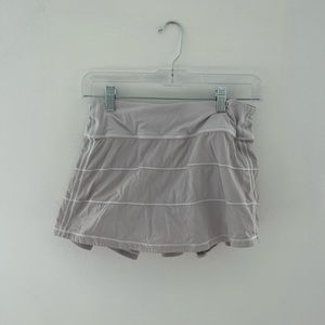 Lululemon white pace rival skort